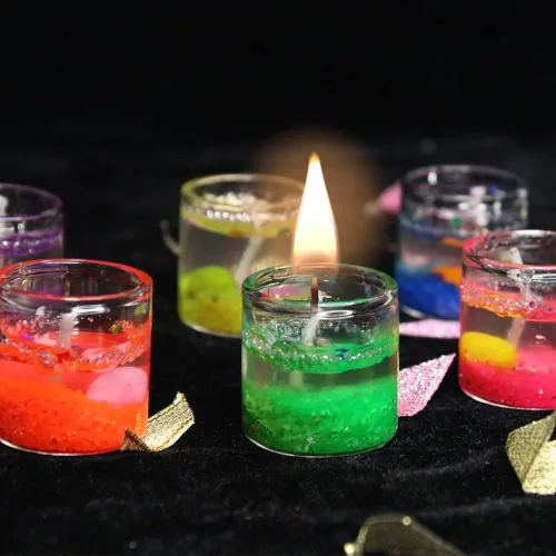 Mini Glass Jelly Candle Light Set 